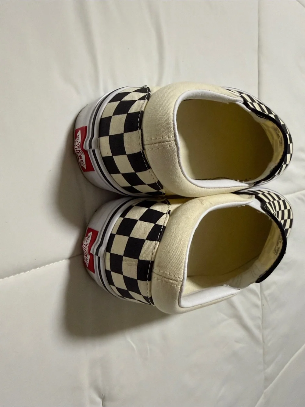 Vans Slip-On Checkerboard Sneakers - Black & White